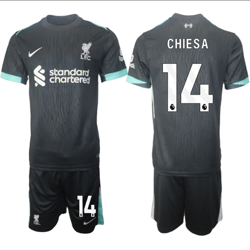 Men 2024-2025 Club Liverpool away Black #14 Soccer Jersey